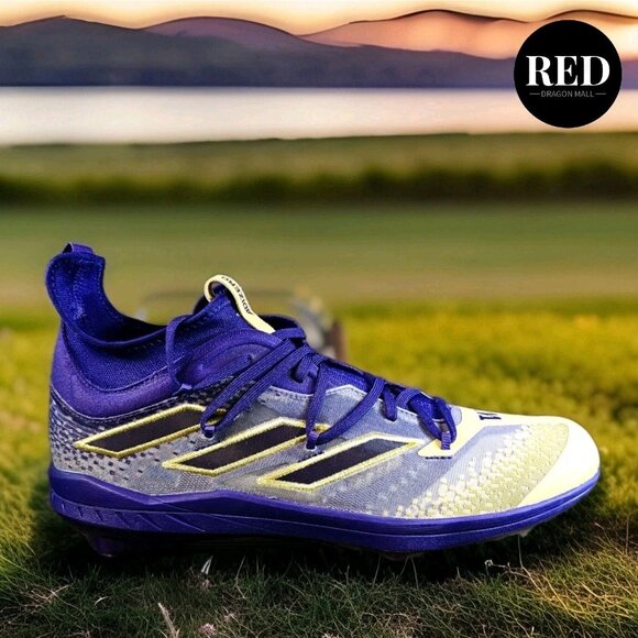 Adidas Afterburner 9 Washington Huskies Purple Gold Baseball Cleats Men's Sz 13 - Picture 9 of 15